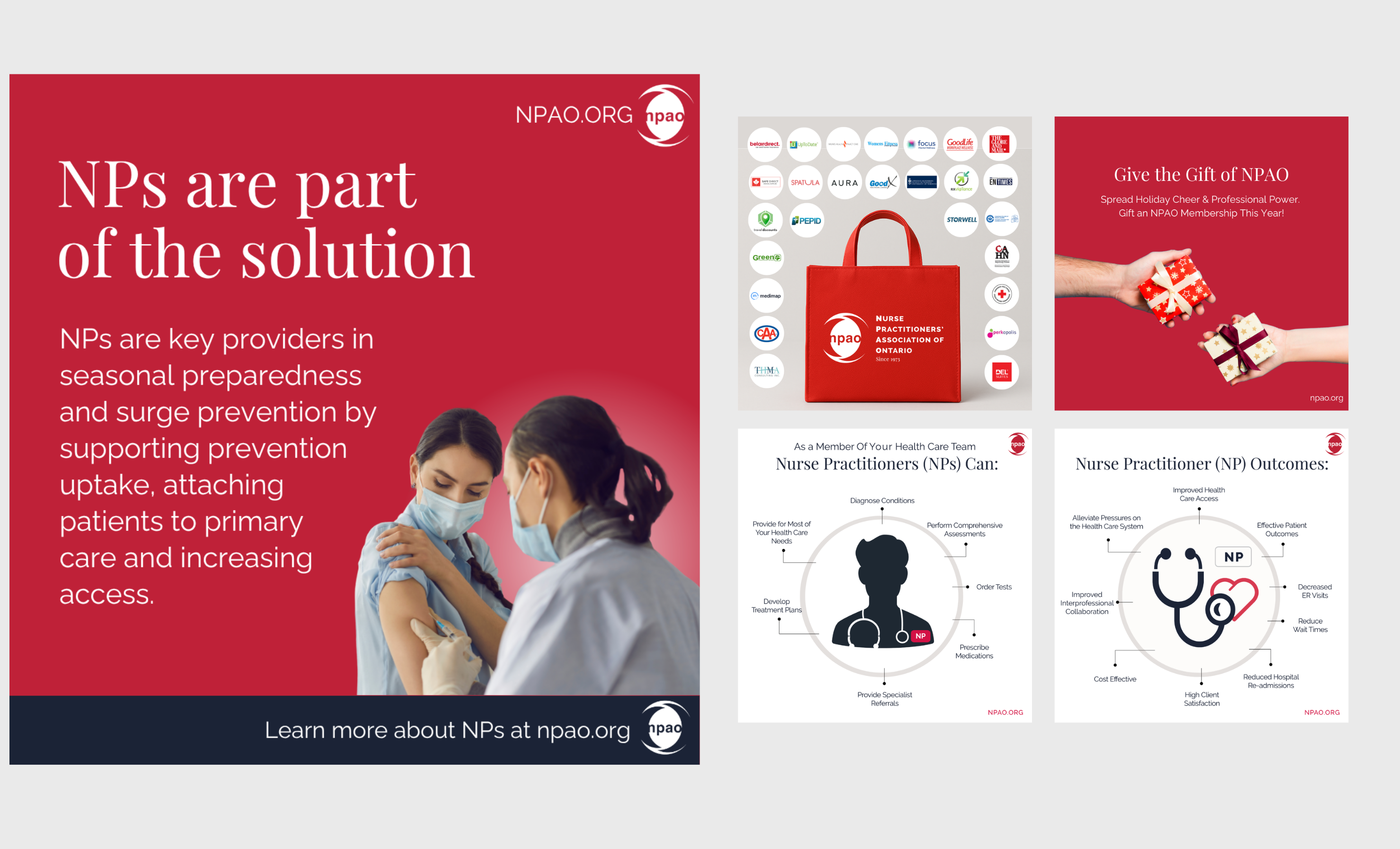NPAO social media and advocacy campaign layouts