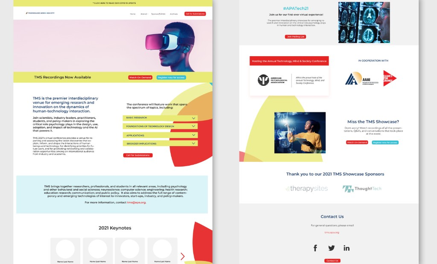 TMS conference website design